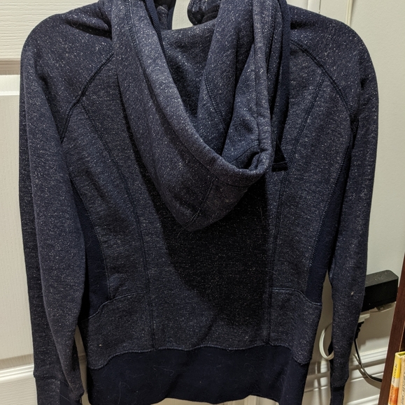 Navy Blue Zip-Up Sweater - Picture 2 of 3